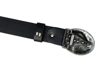 ЧЕРНАЯ КОЖАНАЯ ПОЛОСКА ДЛЯ БРЮК МОТОЦИКЛИСТА 4 СМ