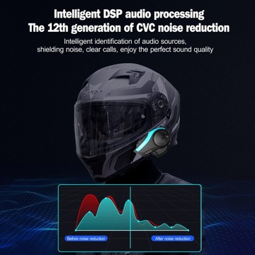 Домофон BT5.0 2000M Range для мотоциклетного шлема