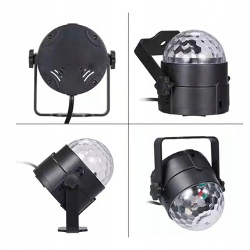 LED PARTY BALL DISCO RGB REFLECTOR НОВЫЙ ГОД