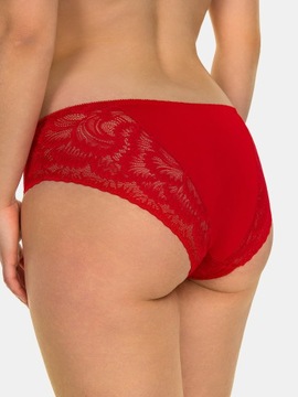 Majtki figi damskie koronkowe seksowne wygodne czerwone XL