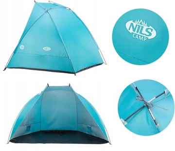 Odporny namiot rodzinny plażowy wodoodporny dla 4 osób ochrona UV Nils Camp