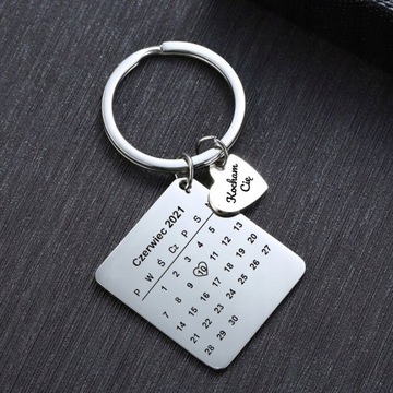 Брелок-КАЛЕНДАРЬ с датой, гравировка, В ПОДАРОК