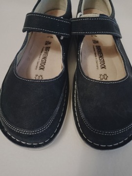 Birkenstock idealne skórzane balerinki ze sprzączką 36