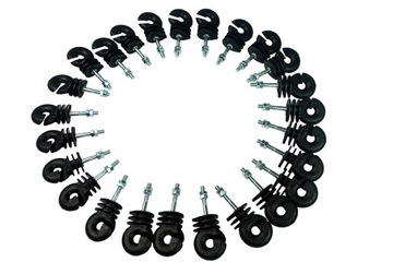 ИЗОЛЯТОР ДЛЯ МЕТАЛЛА с метрической резьбой PASTUCH M6 ИЗОЛЯТОРЫ ДЛЯ КАБЕЛЯ 25 шт.