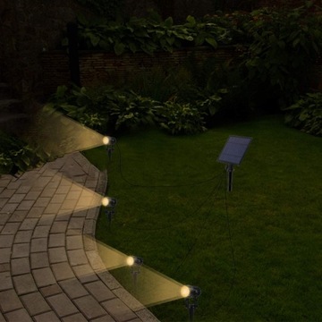 LAMPA SOLARNA LED OGRODOWA WBIJANA S4205 RGB (4x3W) + GRATIS!