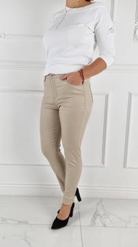 # КЛАССИЧЕСКИЕ ЖЕНСКИЕ БРЮКИ С УТЕПЛЕННЫМ ВОЩЕМ - КОЖА #