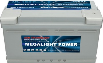 Akumulator Megalight AGM 12V 75Ah P+ UPS