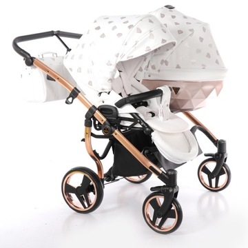 Коляска для близнецов JUNAMA GLOW DUO 2в1 медный 01