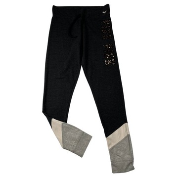 Dopasowane spodnie dresowe damskie dresy ciemnoszare Victoria's Secret r. M