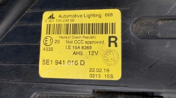 ФОНАРЬ ПЕРЕДНИЙ ПРАВЫЙ EU 5E1941016D SKODA OCTAVIA III 3 LIFT LED