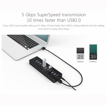 ORICO P10-U3-V1 Концентратор с 10 портами USB 3.0