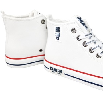 Trampki białe Ocieplane damskie buty zimowe z ekoskóry Big Star KK274597 41