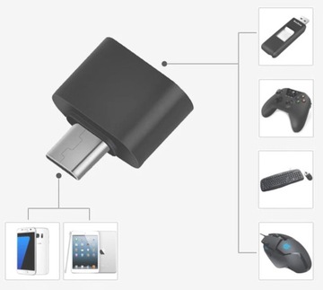 Переходник USB-C OTG (USB-C - USB-A) белый