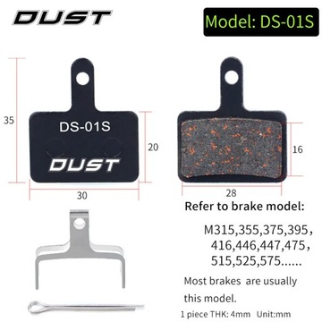 Bicycle Disc Brake Pad Bike Hydraulic Disc Brake Pads Semi-Metallic