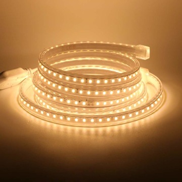 TAŚMA LED 230V 2835 CIEPŁA CIĘTA CO 20 CM KLIK