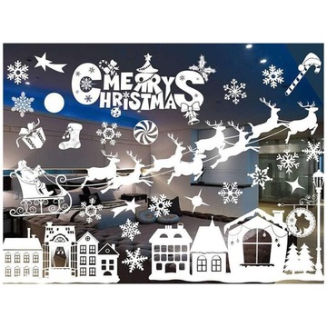 NAKLEJKI NA OKNO ŚWIĄTECZNE SZYBĘ OZDOBY ŚWIĘTA BOŻE NARODZENIE