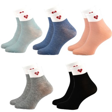 5x SKARPETY SKARPETKI DAMSKIE BAWEŁNIANE 35-38