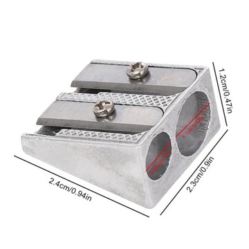 Temperówka do kredek z 2 otworami ołówki graf