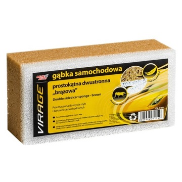 Gąbka Dwustronna Prostokątna Brązowa VIRAGE