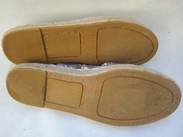 36 СЕРЕБРЯНЫЕ ЭСПАДРИЛИ С ПАЙЕТКАМИ ATMOSPHERE ЖЕНСКИЕ ТАПОЧКИ