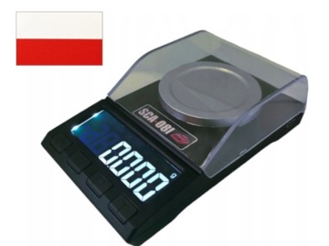 Waga elektroniczna SCA-08I 100g 0.001g + naklejka