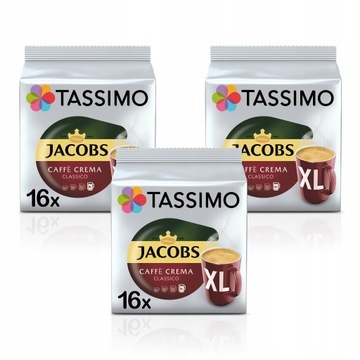 Tassimo Jacobs CAFFE CREMA CLASSICO XL, 3x16 sztuk