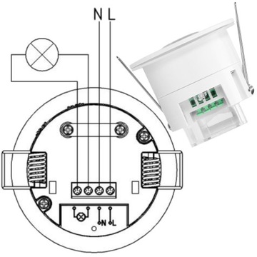 ДАТЧИК ДВИЖЕНИЯ ДЛЯ ПОДВЕСНЫХ ПОТОЛКОВ, СВЕТОДИОДНЫЙ PIR-ДЕТЕКТОР СКРЫТОГО МОНТАЖА 360° IP65