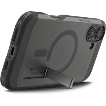 Pouzdro Spigen pro iPhone 16, hybridní zadní kryt se stojánkem, pevný obal