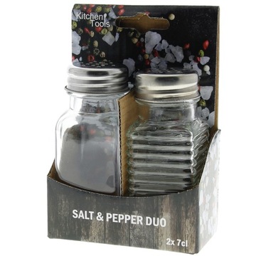 НАБОР ИЗ 2 КОНТЕЙНЕРОВ ДЛЯ СОЛЬ И ПЕРЦА СПЕЦИЙ