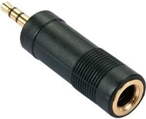 Adapter AV Lindy Jack 3.5mm Jack 6.3mm czarny (35621)