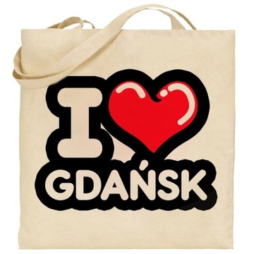 torba ecru kocham Gdańsk
