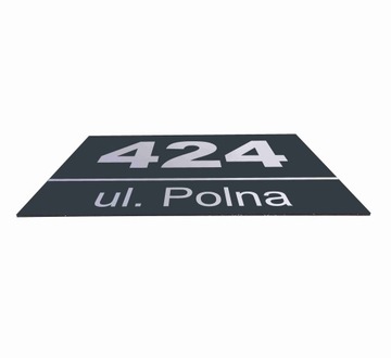 Tabliczka Tablica ADRESOWA ALUMINIUM Nr DOMU 20x30