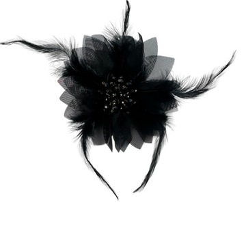 KWIAT Z MATERIAŁU PIÓRA BROSZKA PREZENT LOLITA ACCCESSORIES 13 CM