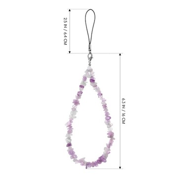 Подвеска для телефона из фиолетовых бусин с ко