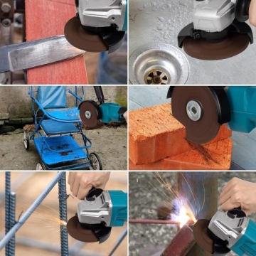 БЕСЩЕТОЧНАЯ УГЛОВАЯ ШЛИФОВАЛЬНАЯ МАШИНА 21 В, 125 ММ, 800 ВТ, МОЩНАЯ ПОЛИРОВАЛЬНАЯ МАШИНА + 2 АККУМУЛЯТОРА