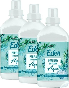 Zestaw 3 x Perfumy do tkanin w płynie EDEN AQUA 2,16 litra 108 prań