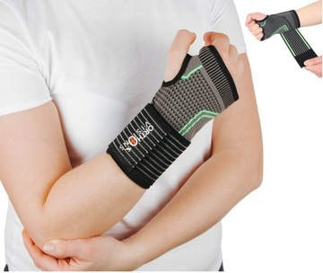 STABILIZATOR NADGARSTKA ŚCIĄGACZ OPASKA NA NADGARSTEK RĘKĘ DŁOŃ M