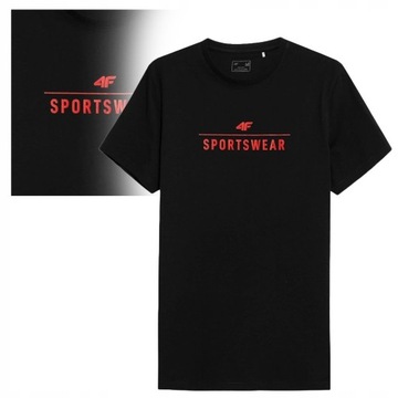 4F T-shirt Koszulka Męska TTSHM539 CZARNA M