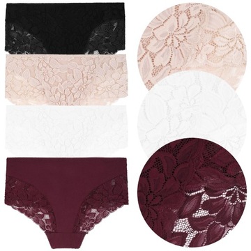 4x FIGI MAJTKI DAMSKIE Bawełniane Kobiece z Wysokim Stanem MORAJ r. XXL