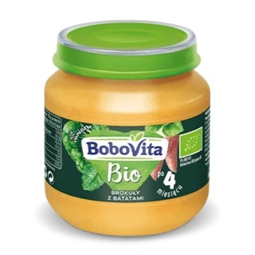 BOBOVITA BIO Danie Brokuły z Batatami 4m+ 125g