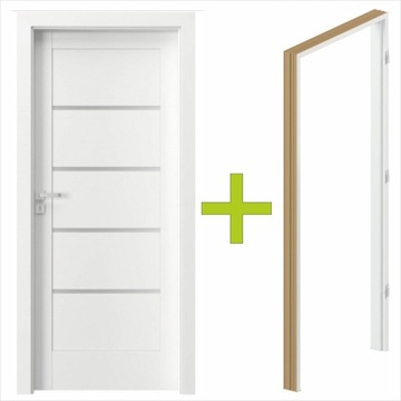 ДВЕРИ с РАМКОЙ Белый PORTA VERTE G.4 Правая 80