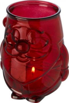Świecznik świąteczny szklany LAMPION na tealight Mikołaj AUTHENTIC