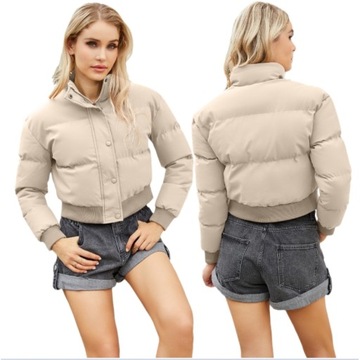 MODA KURTKA DAMSKA CIEPŁA PIKOWANA ZIMOWA roz.S-XXL