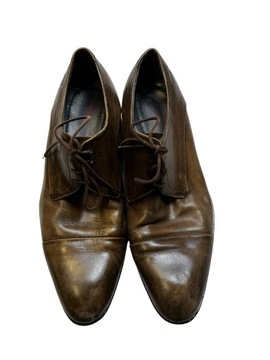 Brązowe buty eleganckie sznurowane męskie HUGO BOSS 41