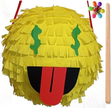 PINIATA EMOTKA DOLARY + GRATISY URODZINOWA PINATA