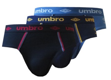 3szt Slipy majtki męskie UMBRO bawełniane kolory BOX L