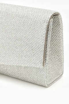 Boohoo sxr mała srebrna torebka łańcuszek metaliczna 16X18 NG2
