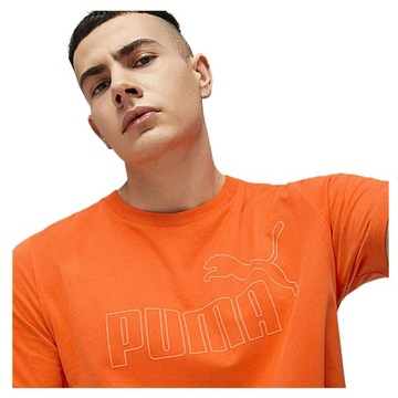 PUMA Koszulka Męska T-SHIRT Pomarańczowa L