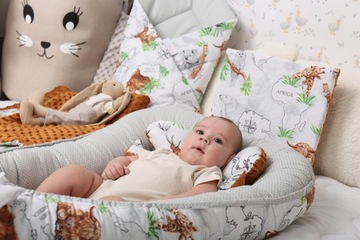 НАБОР ДЕТСКОГО КОКОНА NEST MINKY PIECE XXL BABYMAM, 7 ЭЛЕМЕНТОВ.