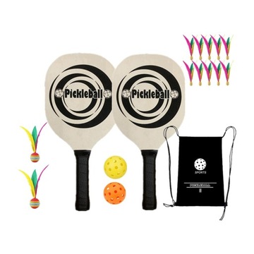 Wiosła Pickleball Zawiera 2 rakiety 2 Ergonomiczny uchwyt Pickleballs